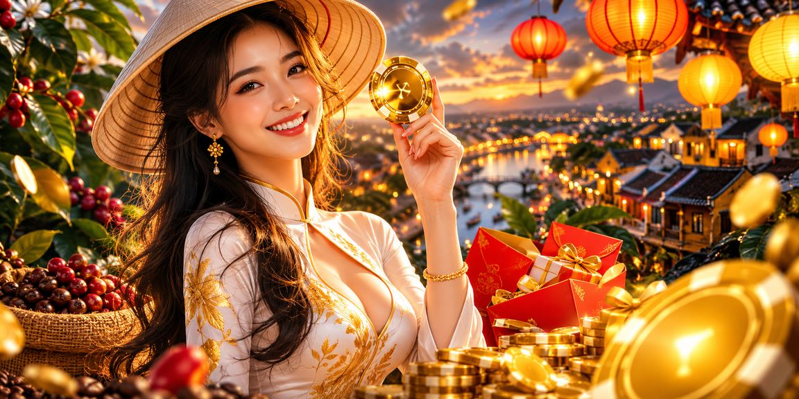 Không khí lễ hội Hội An với phong bao đỏ và ưu đãi thưởng dịp Tết trên nền tảng cá cược